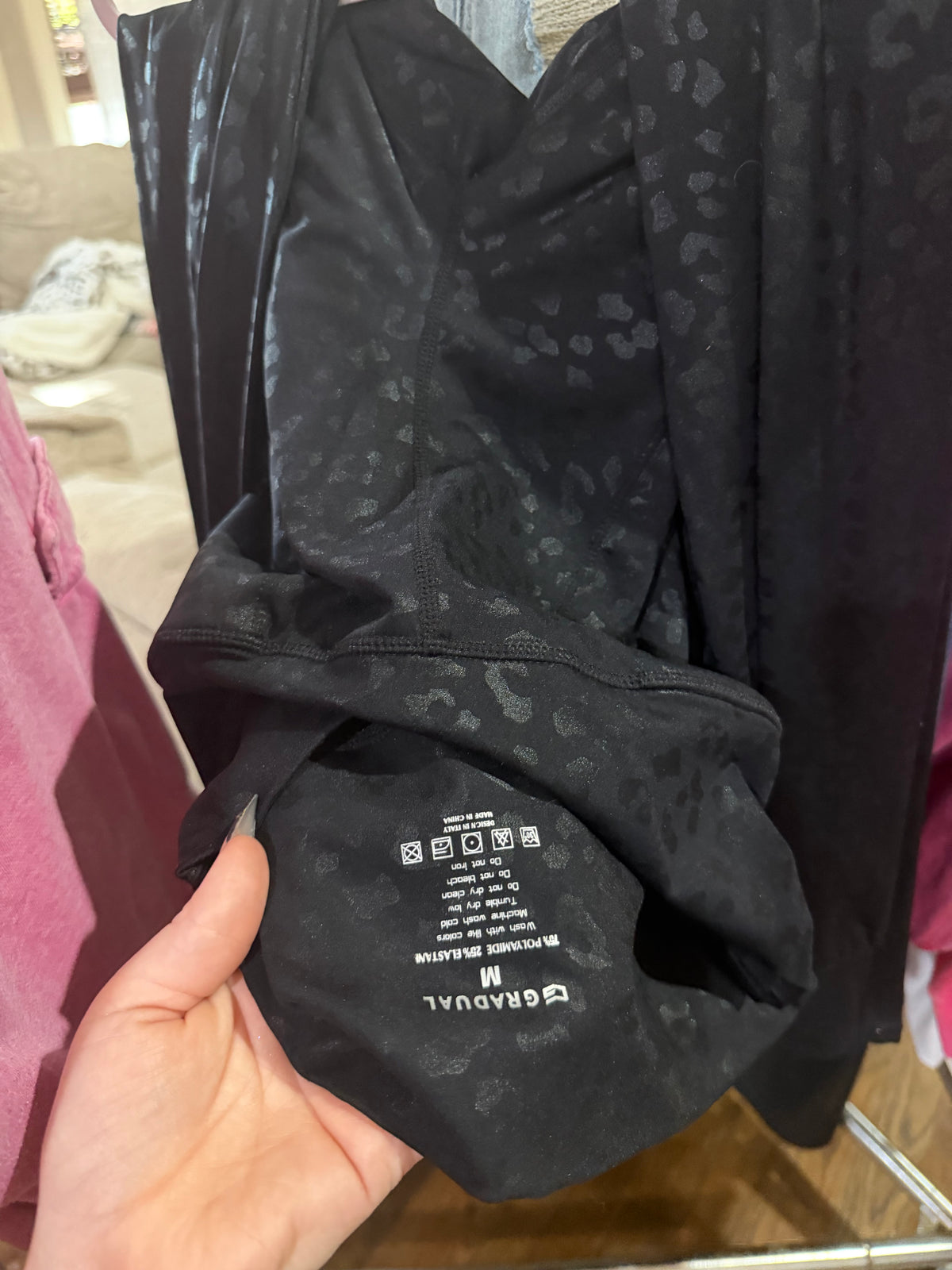 Black Leopard Jogger Gym Pant (M)