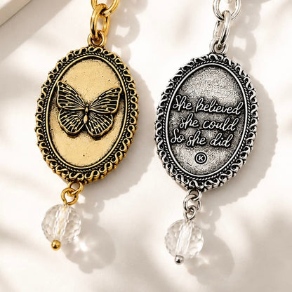 She Believed She Could Butterfly Choker Necklace