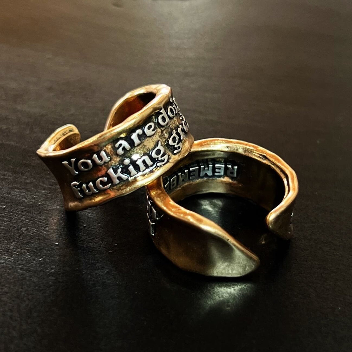 You Are Doing F*cking Great Remember Adjustable Ring