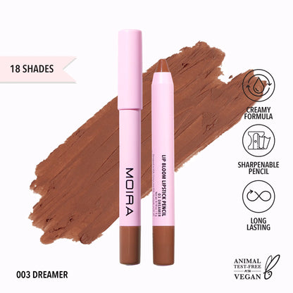 MOIRA Lip Bloom Lipstick Pencil- 003, Dreamer L121 LW3
