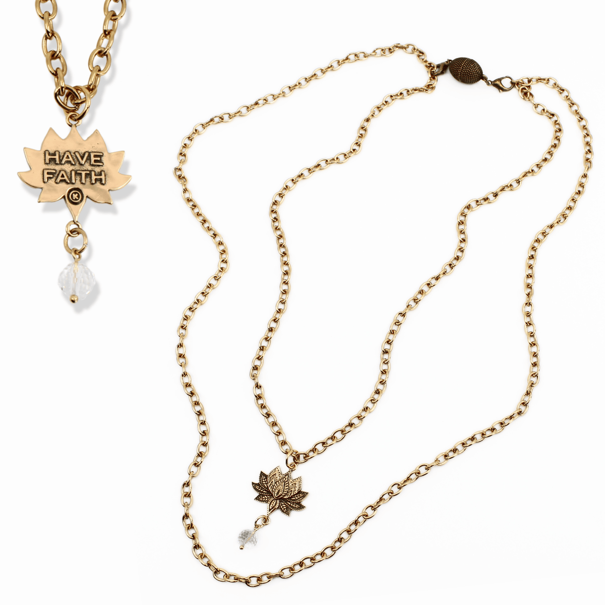 Have Faith Lotus Essential Necklace