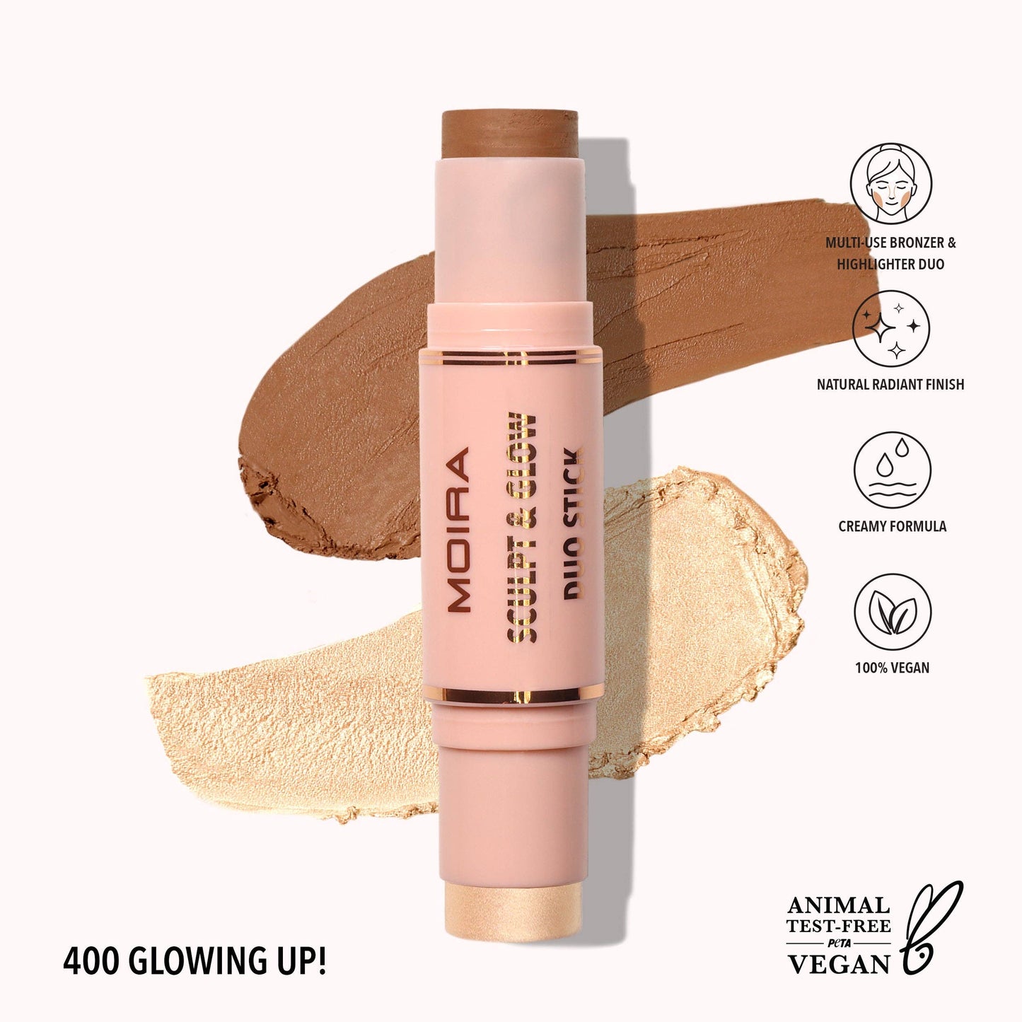 MOIRA Sculpt & Glow Duo Stick (400, Glowing Up!) B110 LW3