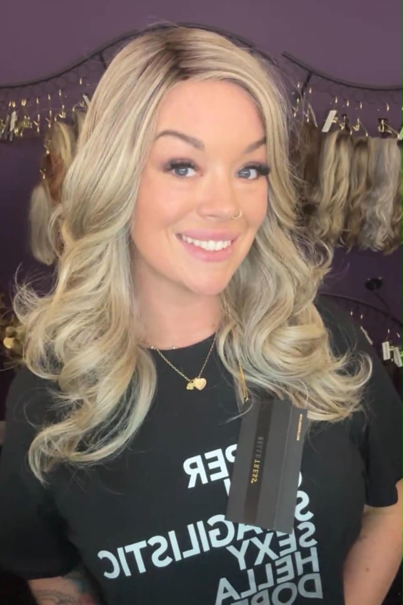 TAYLOR SHAKEN OATMILK BLONDE HS HT NWT Luxury Wig BY BELLE TRESS LW3 CV1