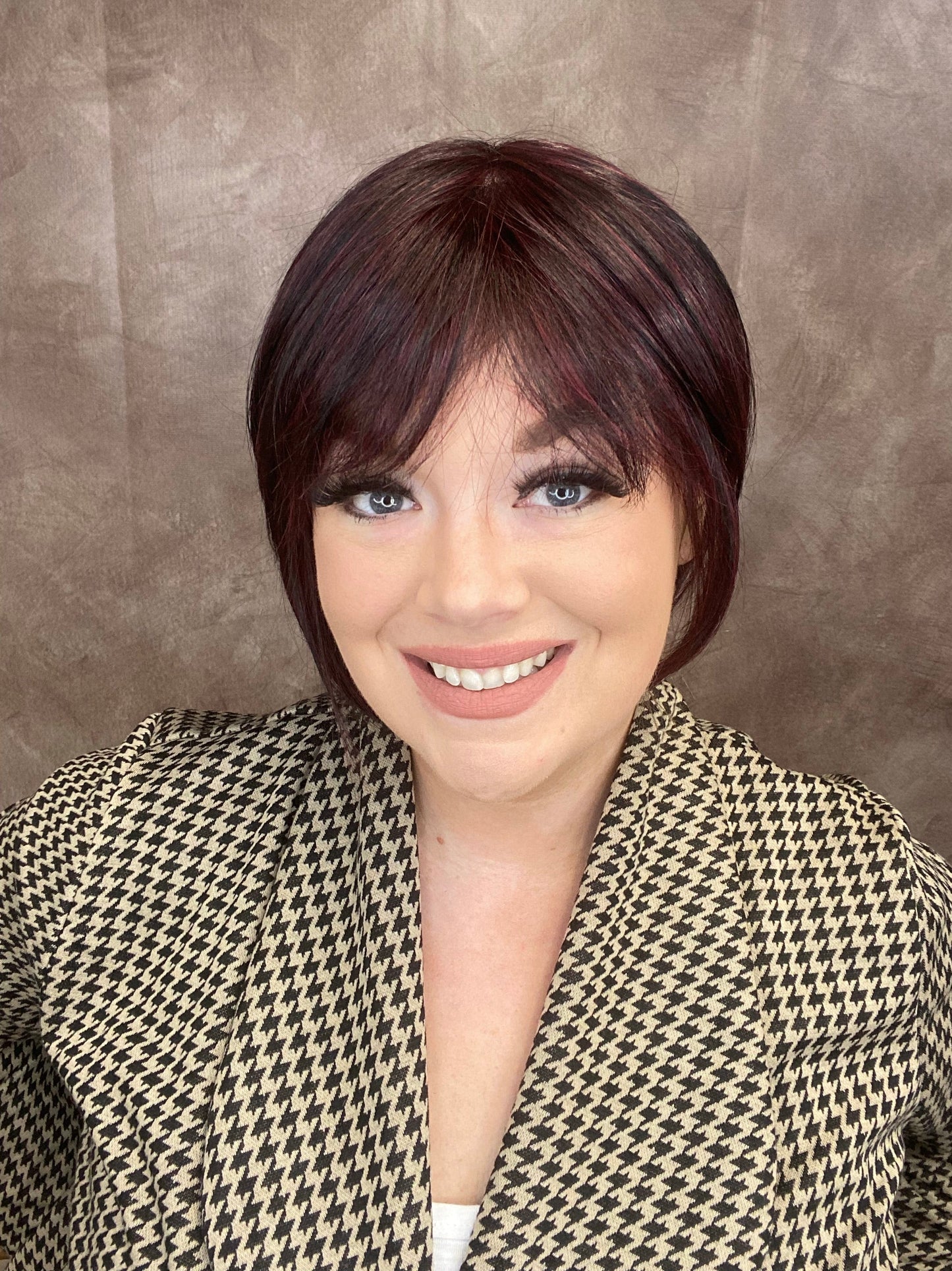 Magnolia Burgundy Blend HS Premium Luxury Wig LW3-MT1
