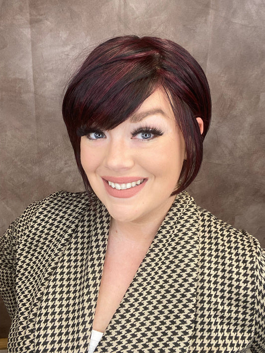 Magnolia Burgundy Blend HS Premium Luxury Wig LW3-MT1